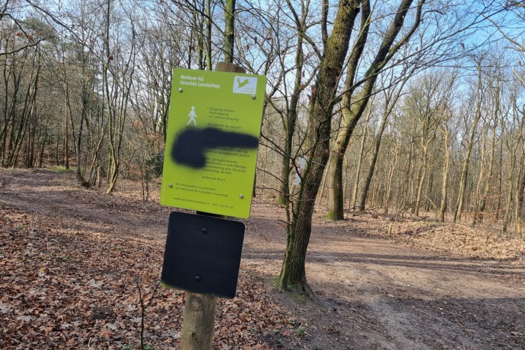 aanlijnplicht bordjes zeist